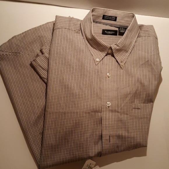 Van Heusen Stonedust wrinkle stain free office professional wedding church - Picture 1 of 3